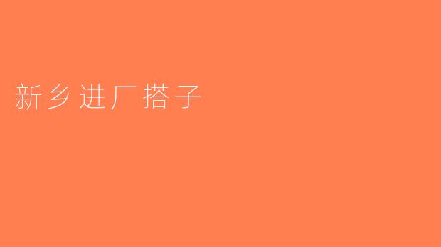 新乡进厂搭子