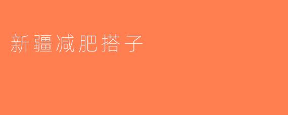 新疆减肥搭子