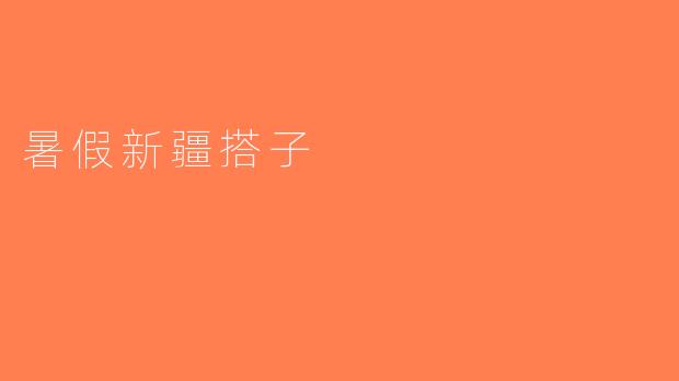 暑假新疆搭子