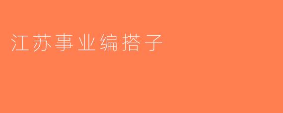江苏事业编搭子