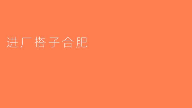 进厂搭子合肥