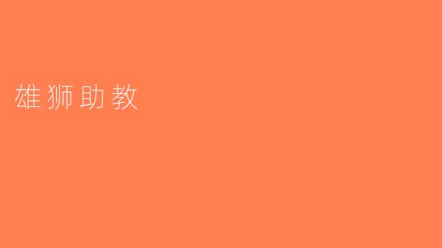 雄狮助教