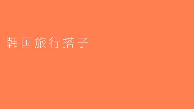 韩国旅行搭子