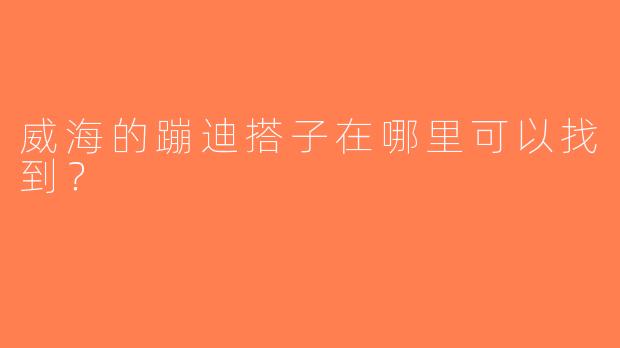威海的蹦迪搭子在哪里可以找到？  