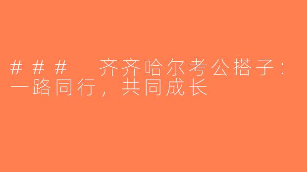### 齐齐哈尔考公搭子：一路同行，共同成长