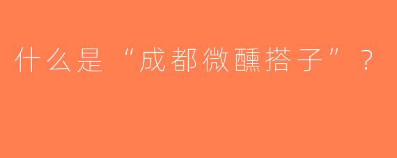 什么是“成都微醺搭子”？  