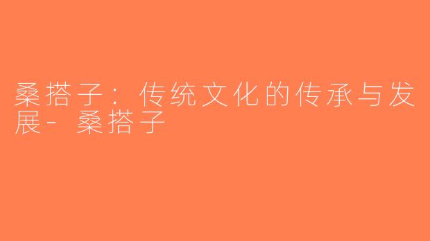 桑搭子：传统文化的传承与发展-桑搭子
