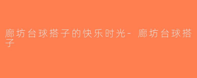 廊坊台球搭子的快乐时光-廊坊台球搭子