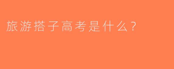旅游搭子高考是什么？