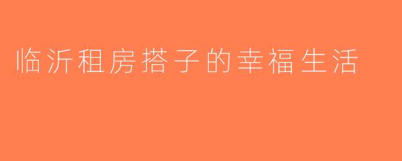 临沂租房搭子的幸福生活