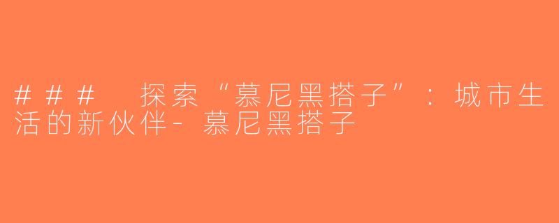 ### 探索“慕尼黑搭子”：城市生活的新伙伴-慕尼黑搭子