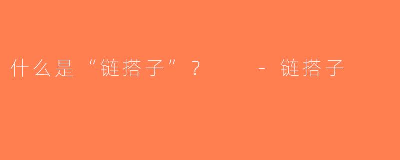 什么是“链搭子”？  -链搭子
