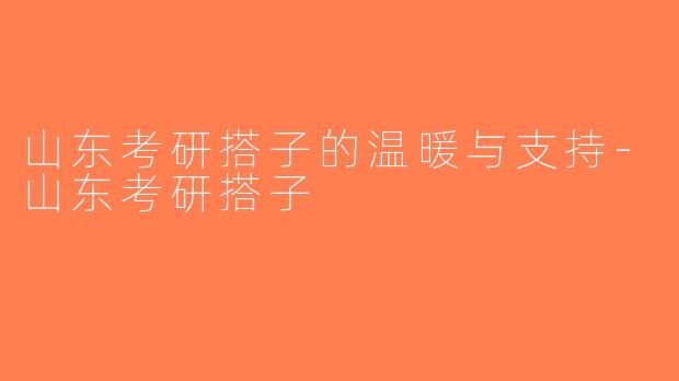 山东考研搭子的温暖与支持-山东考研搭子