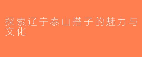 探索辽宁泰山搭子的魅力与文化