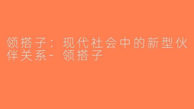 领搭子：现代社会中的新型伙伴关系-领搭子