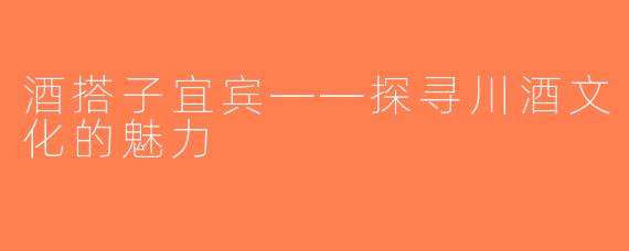 酒搭子宜宾——探寻川酒文化的魅力