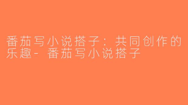 番茄写小说搭子：共同创作的乐趣-番茄写小说搭子