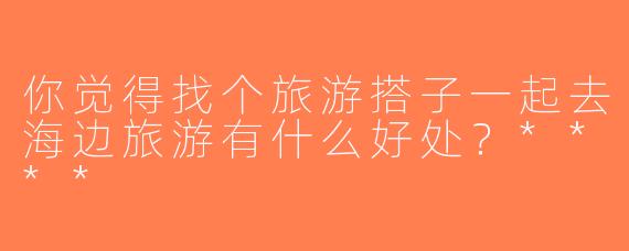 你觉得找个旅游搭子一起去海边旅游有什么好处？****