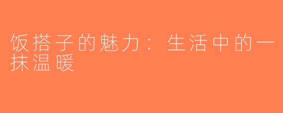 饭搭子的魅力：生活中的一抹温暖