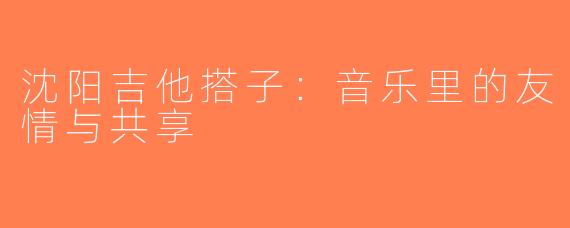 沈阳吉他搭子：音乐里的友情与共享