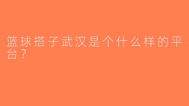 篮球搭子武汉是个什么样的平台？  