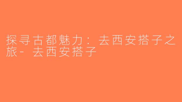 探寻古都魅力：去西安搭子之旅-去西安搭子