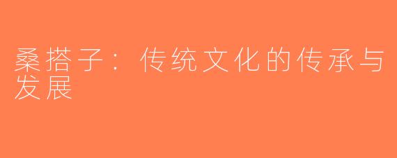 桑搭子：传统文化的传承与发展