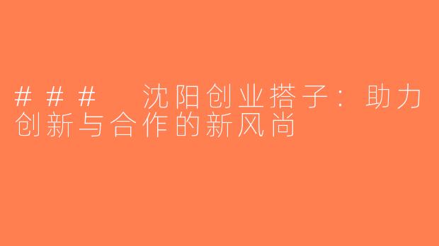 ### 沈阳创业搭子：助力创新与合作的新风尚