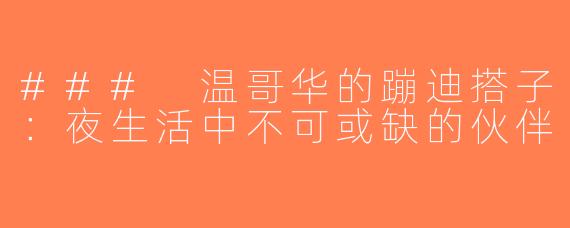 ### 温哥华的蹦迪搭子：夜生活中不可或缺的伙伴