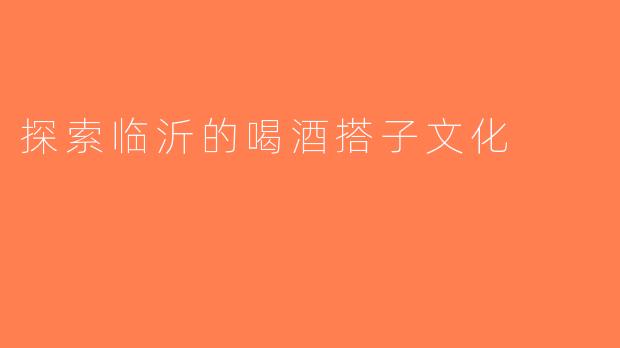 探索临沂的喝酒搭子文化
