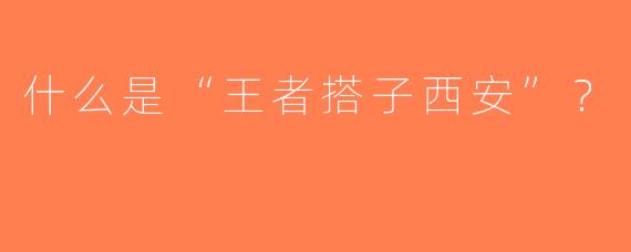 什么是“王者搭子西安”？  