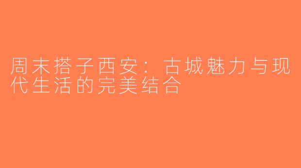 周末搭子西安：古城魅力与现代生活的完美结合