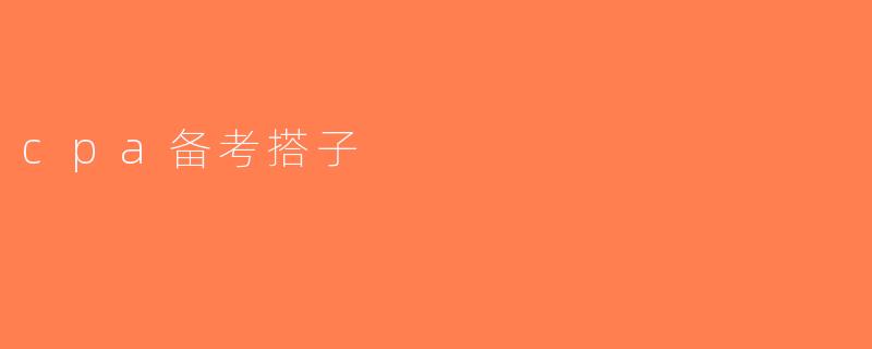 cpa备考搭子