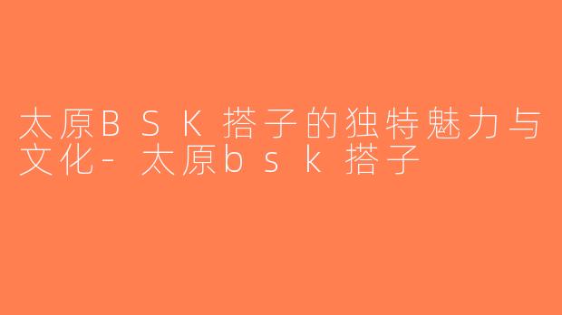太原BSK搭子的独特魅力与文化-太原bsk搭子