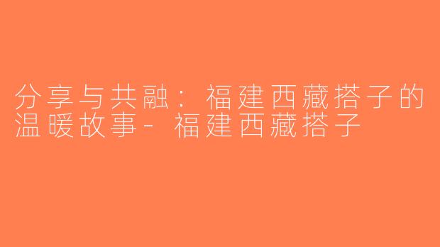 分享与共融：福建西藏搭子的温暖故事-福建西藏搭子