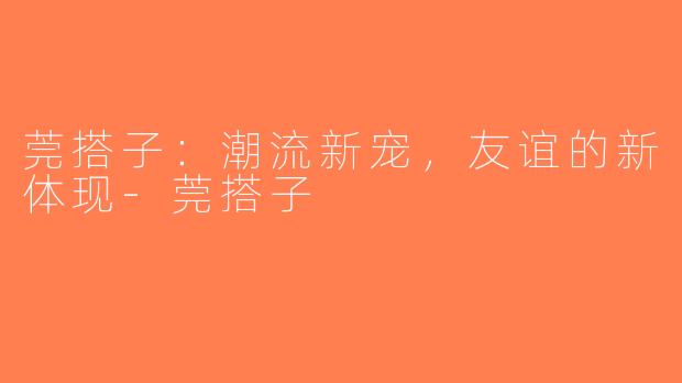 莞搭子：潮流新宠，友谊的新体现-莞搭子