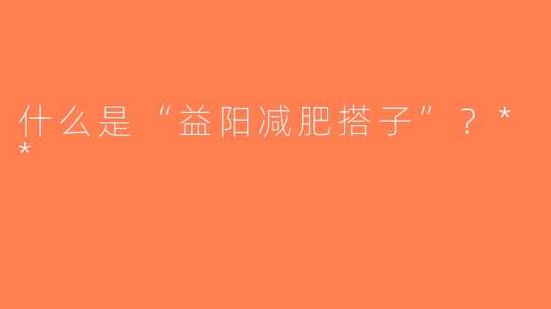 什么是“益阳减肥搭子”？**