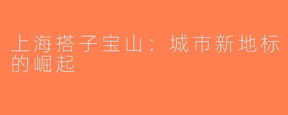 上海搭子宝山：城市新地标的崛起