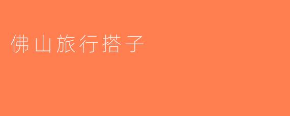 佛山旅行搭子