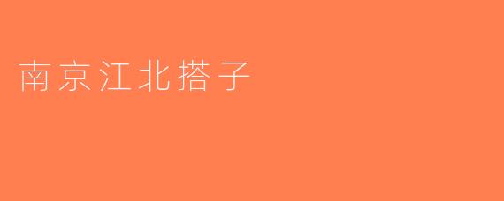 南京江北搭子