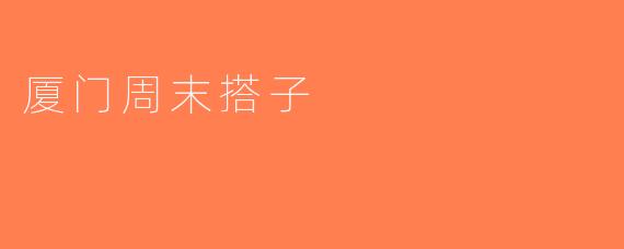 厦门周末搭子