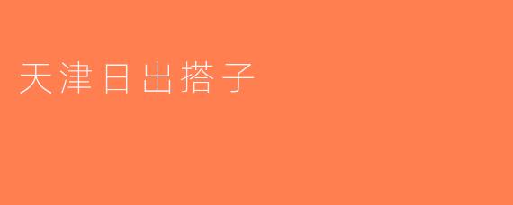 天津日出搭子