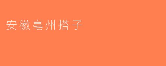 安徽亳州搭子