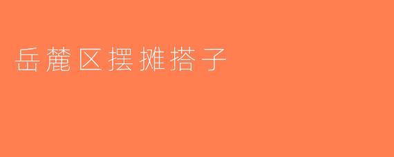 岳麓区摆摊搭子