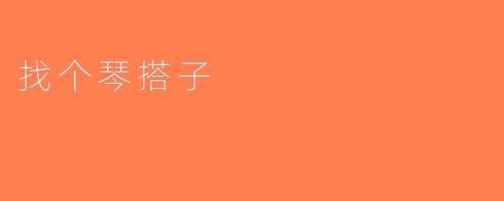找个琴搭子