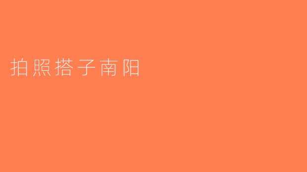 拍照搭子南阳