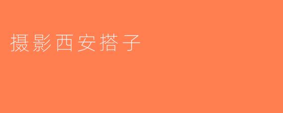 摄影西安搭子