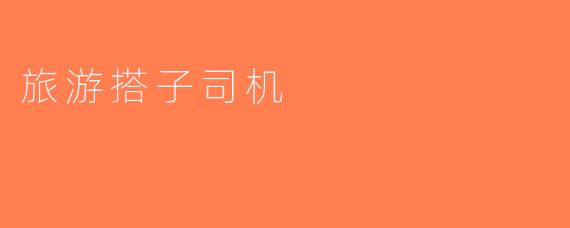 旅游搭子司机