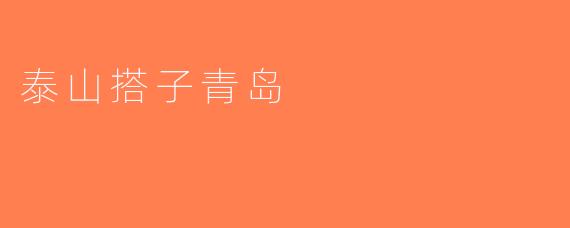 泰山搭子青岛