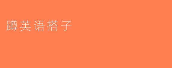 蹲英语搭子